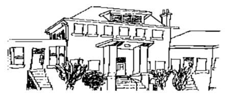 Avondale Black and White sketch of Avondale building
